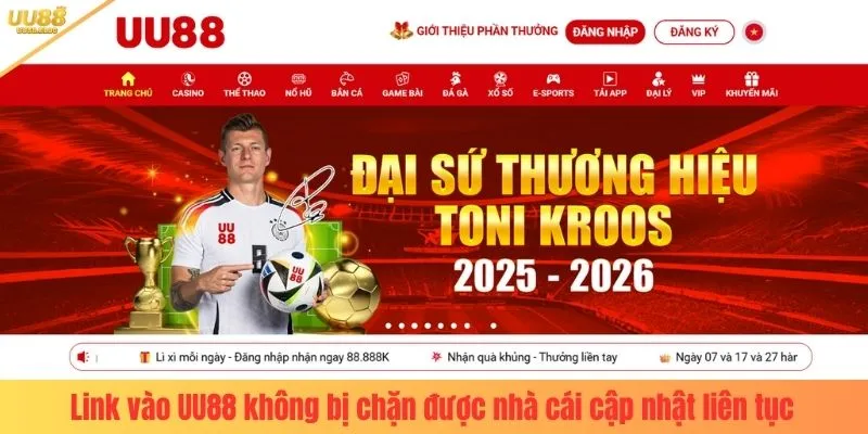 Link vào UU88 không bị chặn được nhà cái cập nhật liên tục