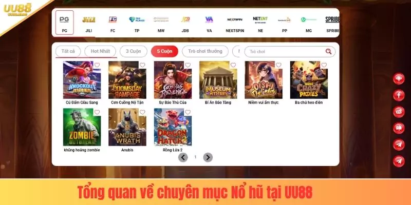 Tổng quan về chuyên mục Nổ hũ tại UU88